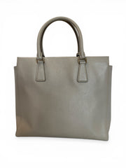 Prada Vitello Daino Double Strap Messenger Hobo bag in Argilla with Dust Bag