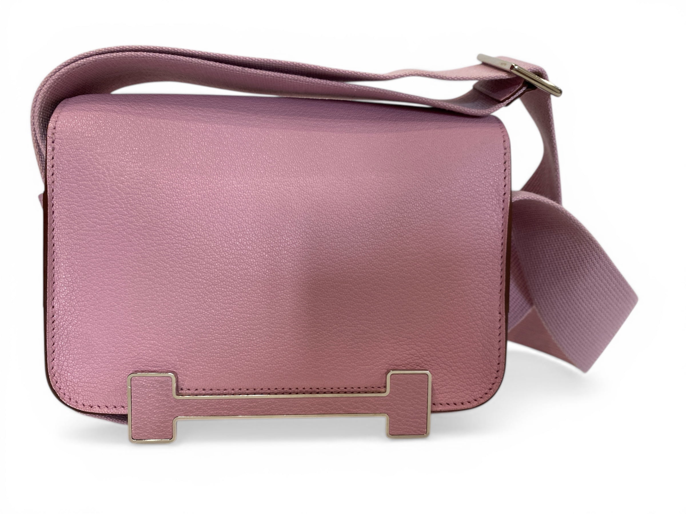 Hermès Geta Crossbody Bag – Mauve, Pristine with Dust Bag