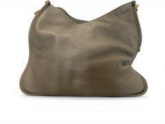 Prada Vitello Daino Double Strap Messenger Hobo bag in Argilla with Dust Bag