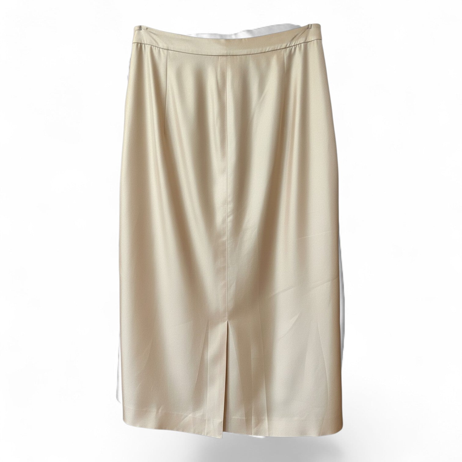 Prada Silk Pleated Skirt – Beige – Size 40
