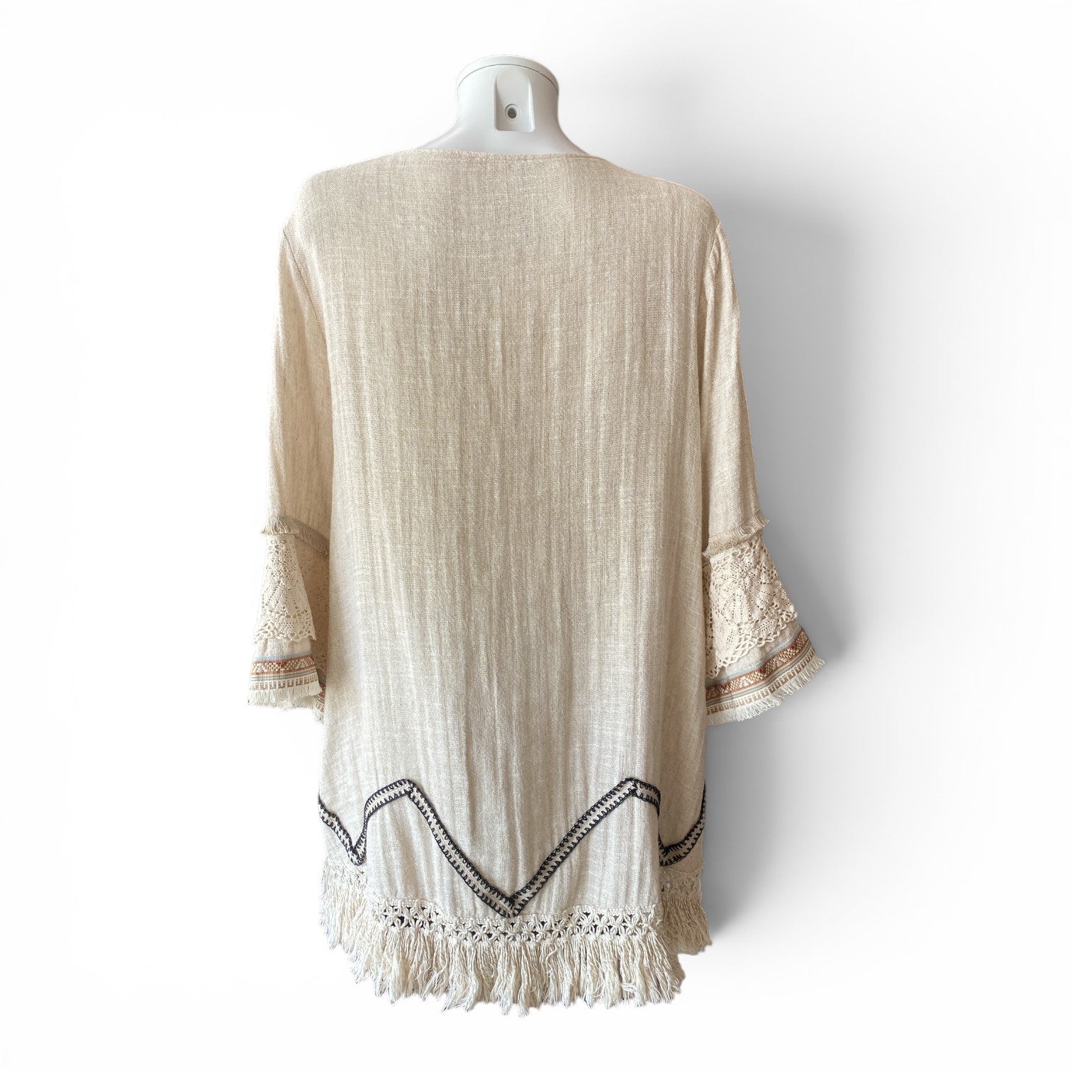 Raffaela D'Angelo Embroidered Cover-Up – Natural – Size S