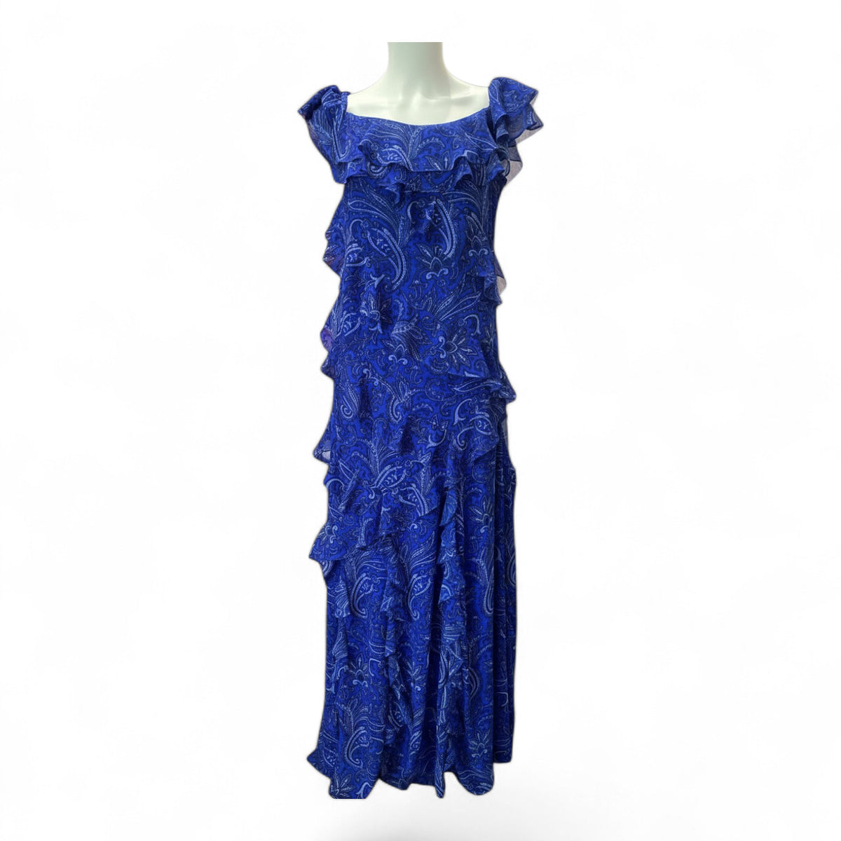 Ralph Lauren Paisley Ruffle Maxi Dress – Size US 6