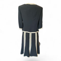 Rena Lange Black & Beige Jacket and Skirt Set – US Size 8