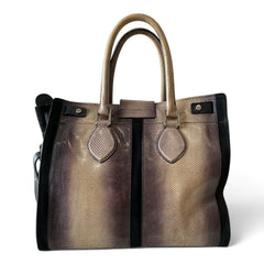 Roberto Cavalli Florence Top Handle Satchel Bag – Snakeskin