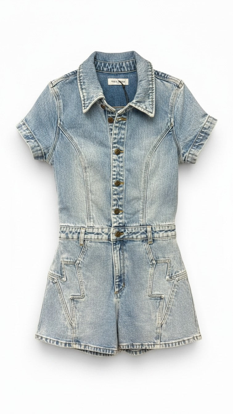 Rolla’s Light-Wash Denim Romper – Size 10