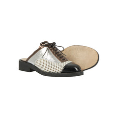 Chanel Lace up Mule Sandals