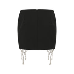 Area Crystal Flower Mini Skirt