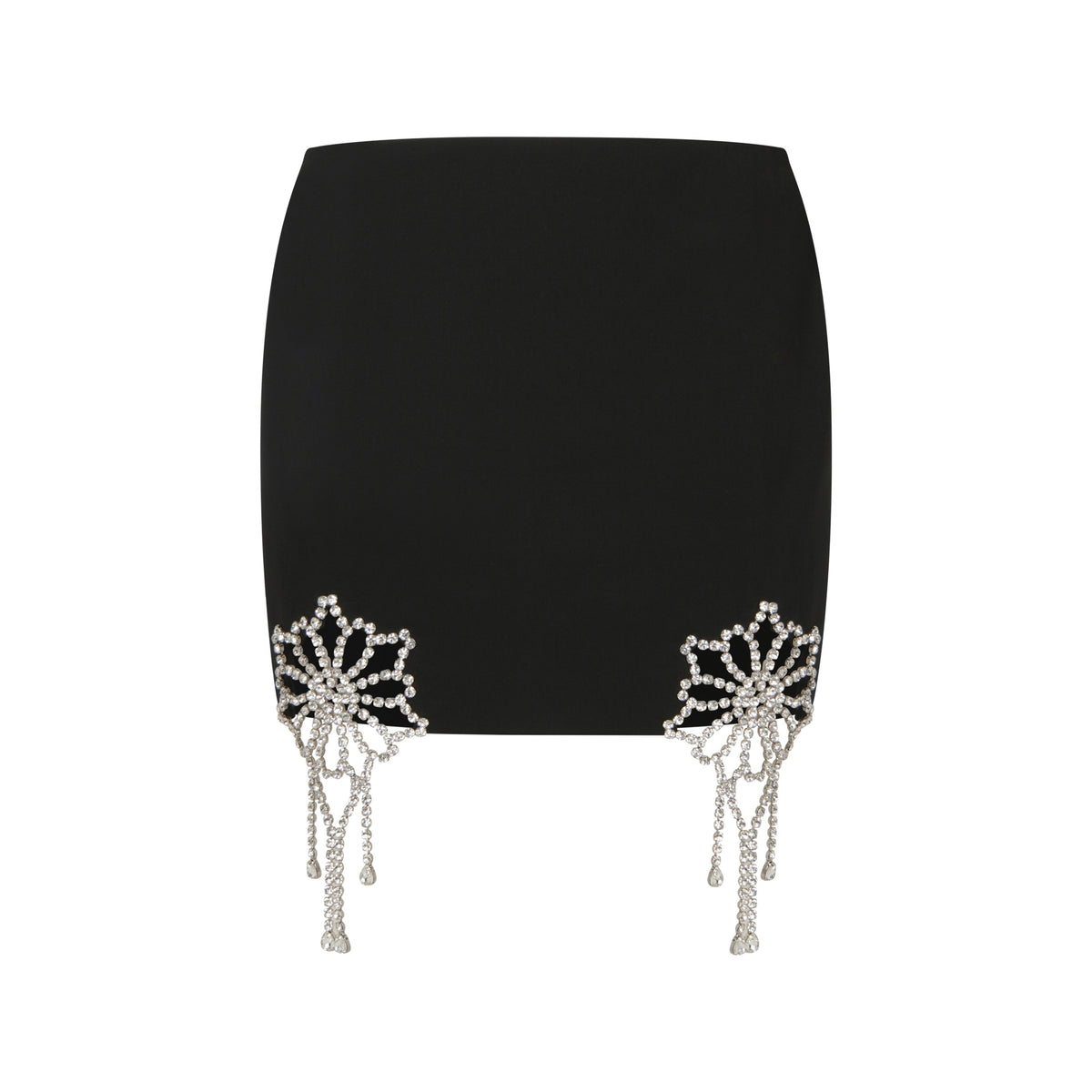 Area Crystal Flower Mini Skirt