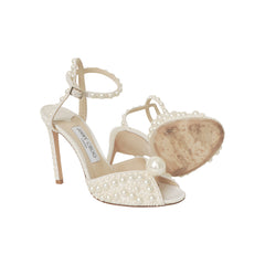 Jimmy Choo Sacora 100 Pearl Embellished Sandals