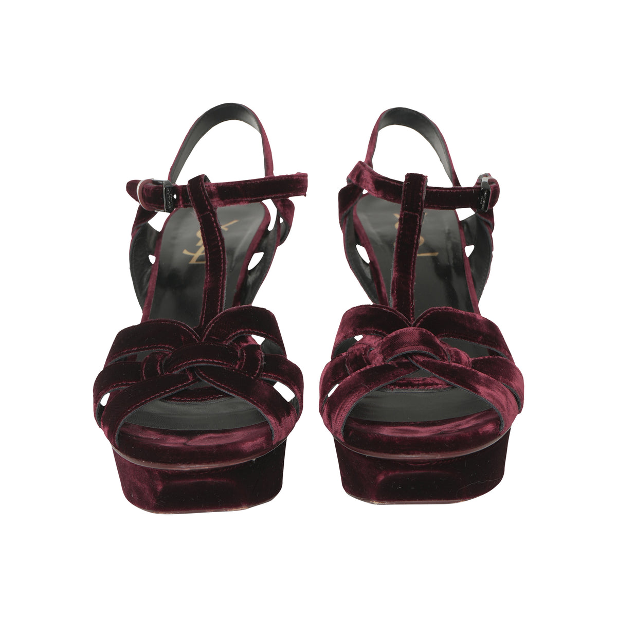 Saint Laurent Tribute Sandals in Velvet