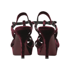 Saint Laurent Tribute Sandals in Velvet