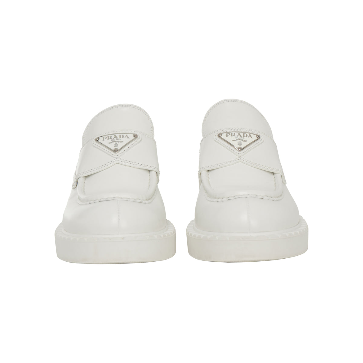 Prada Monolith Brushed Loafers