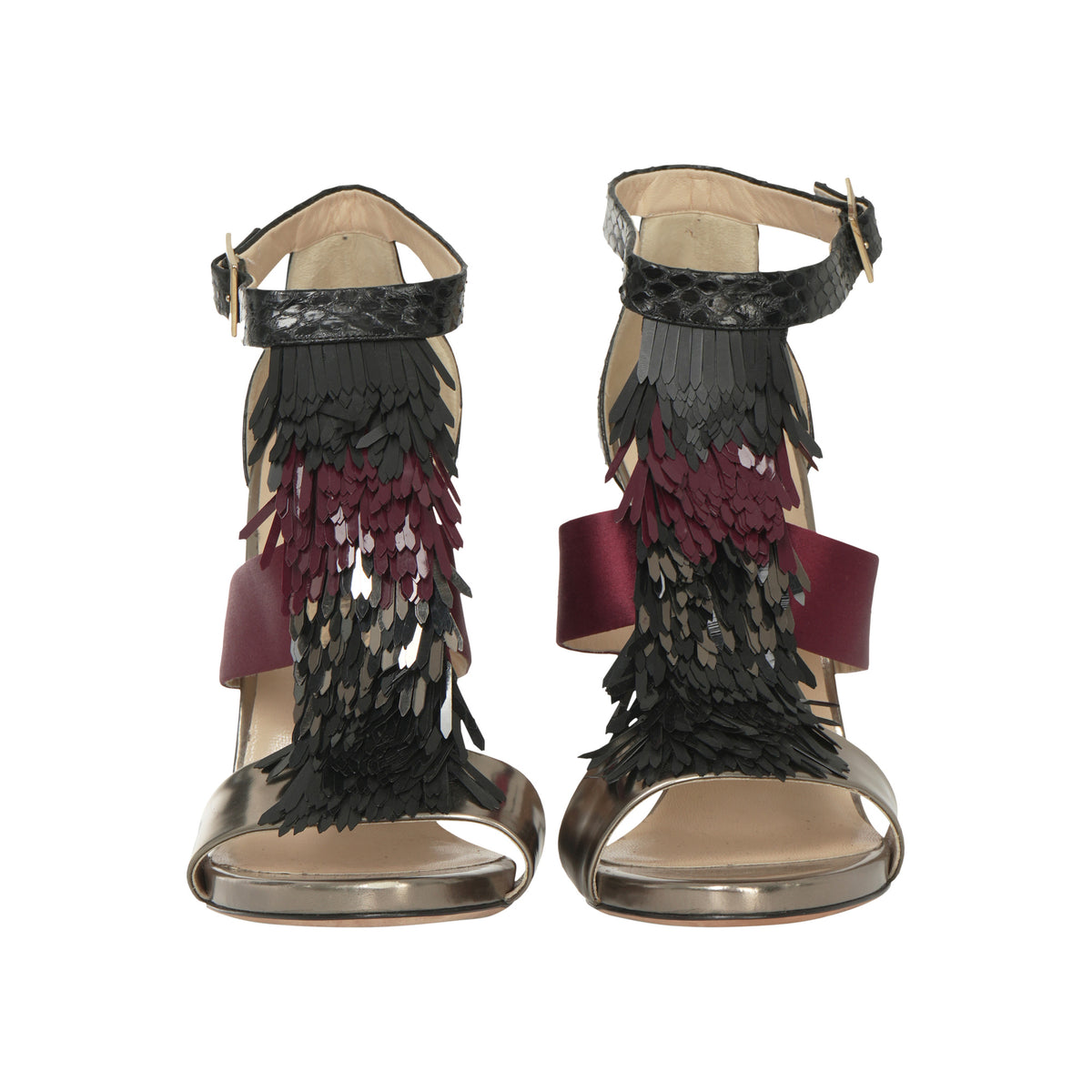 Jimmy Choo Fedora Fringe Sandals