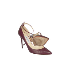 Jimmy Choo Burgundy Leather Pumps