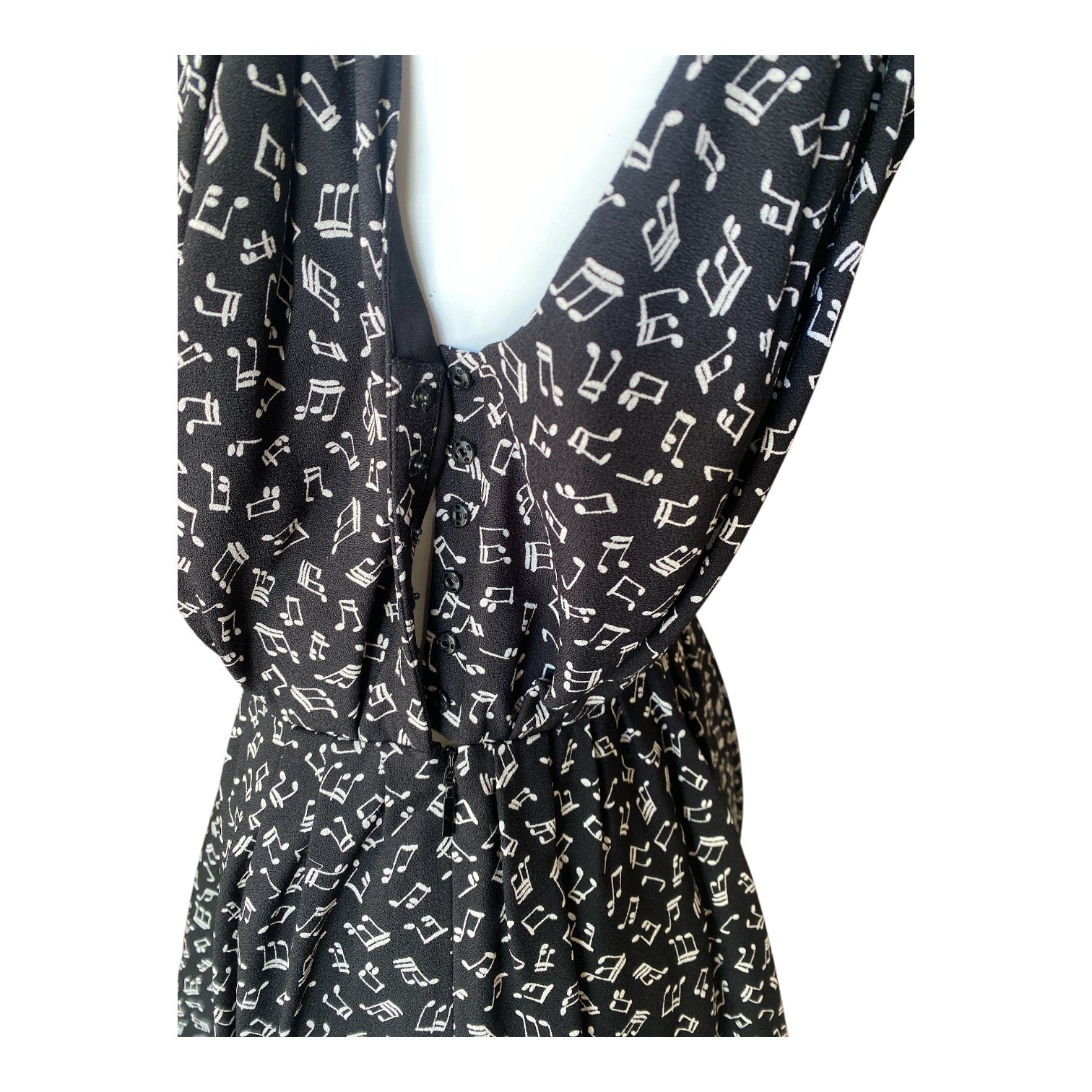Saint Laurent Musical Notes Halterneck Mini Dress – Black & White – FR 36