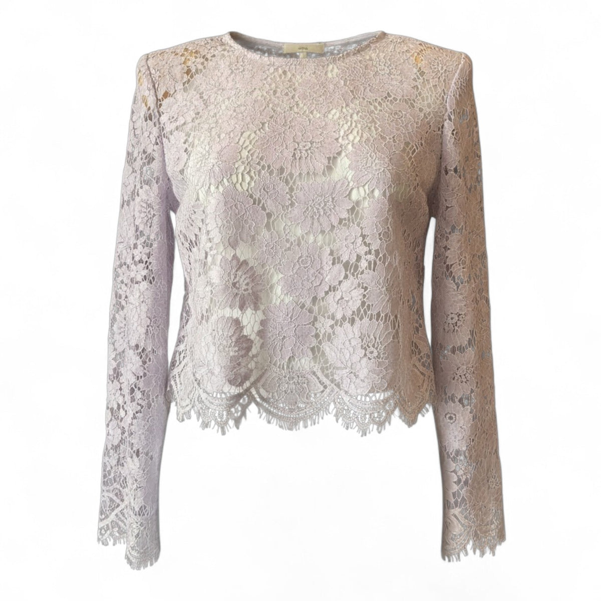Self-Portrait Lilac Floral Lace Long-Sleeve Top – USA 6