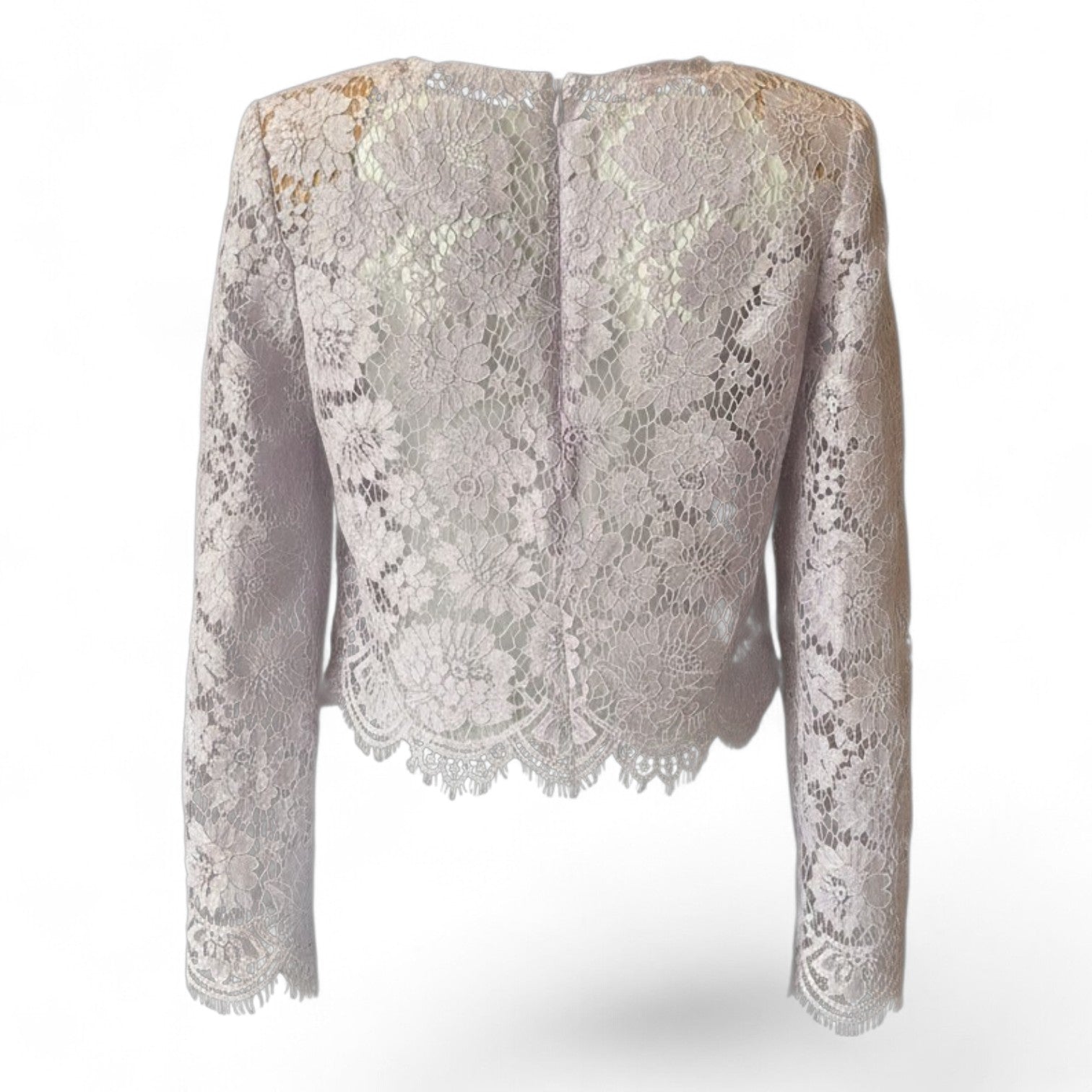 Self-Portrait Lilac Floral Lace Long-Sleeve Top – USA 6