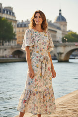 Sessùn Fortunata Floral Belted Dress - Size XS
