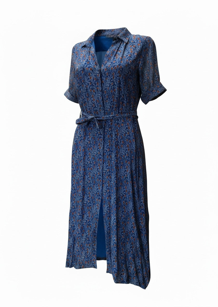 Sézane Blue Floral Shirt Dress - Size 34