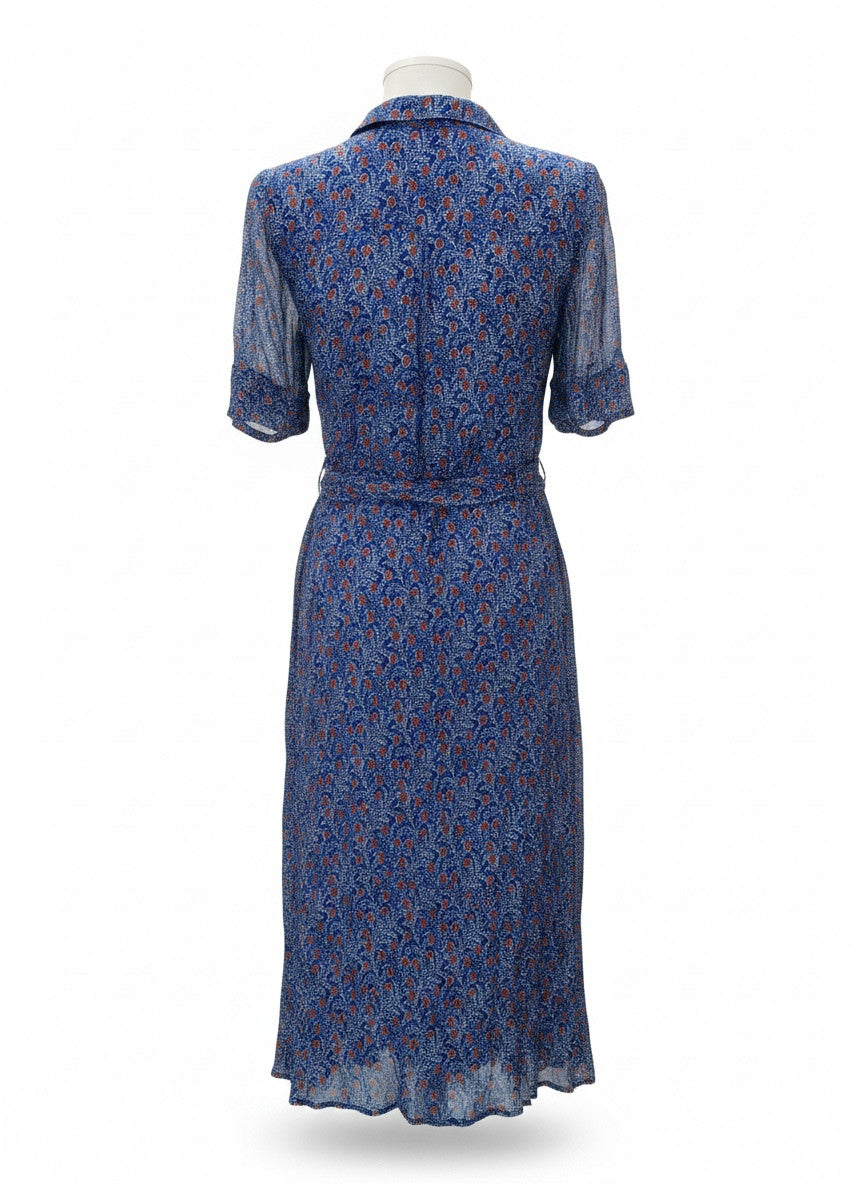 Sézane Blue Floral Shirt Dress - Size 34