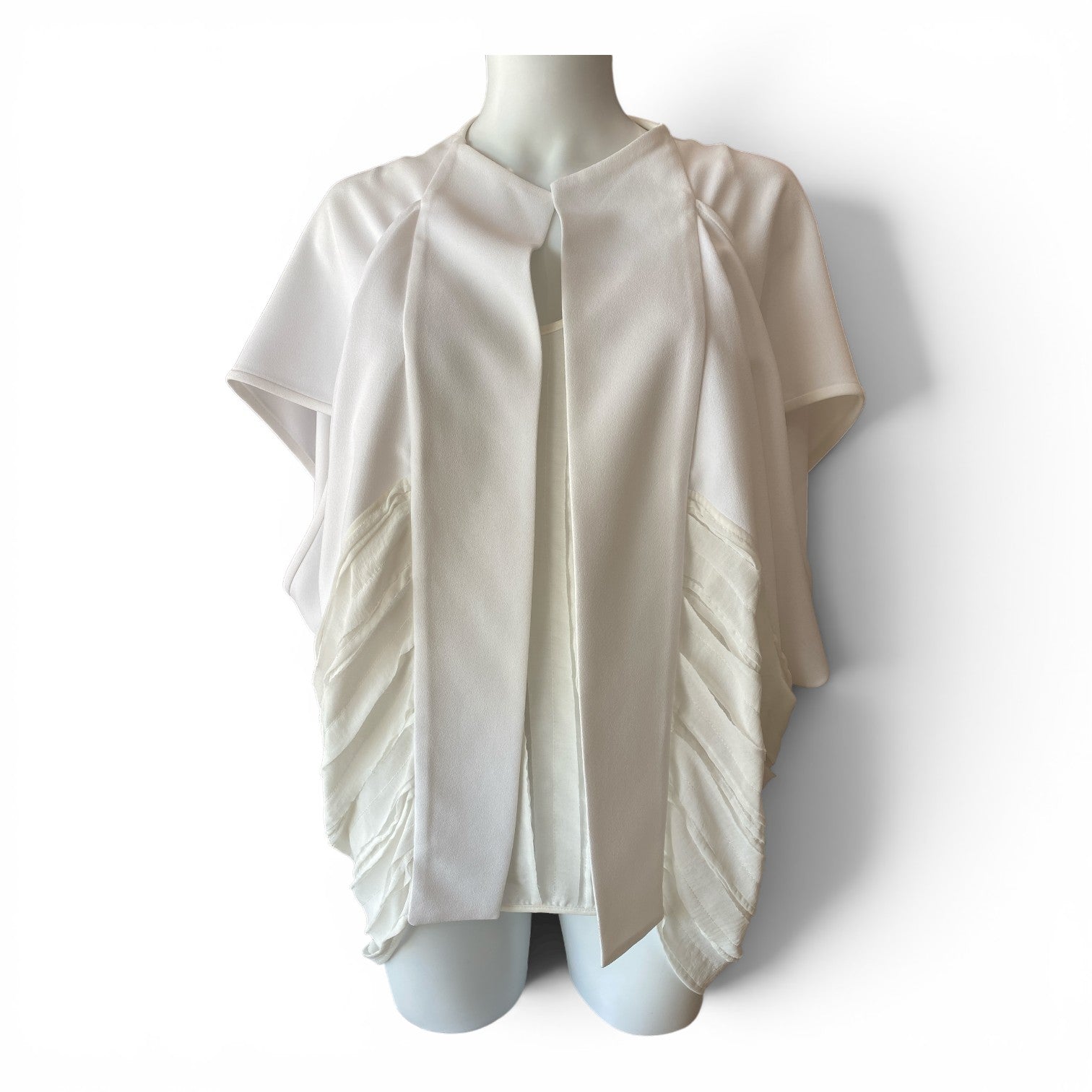 Stelios Koudounaris Draped Top & Vest – White – Size S