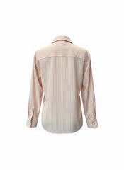The Frankie Shop Georgia Fluid Shirt – Light Pink Pinstripe Button-Down Blouse