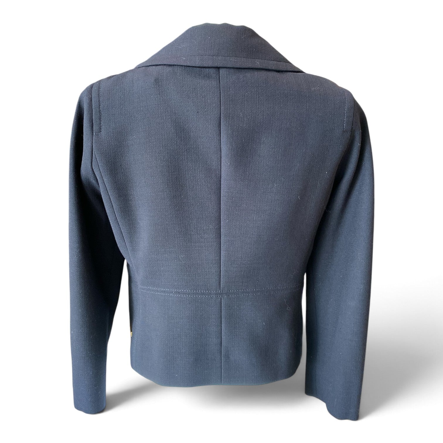 Tory Burch Double-Breasted Cropped Jacket – Navy Blue – Size 6