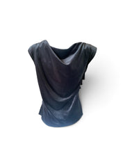 Twenty 29 Black Velvet Draped Sleeveless Blouse – Size M