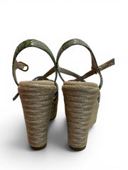 Unisa Snakeskin Platform Espadrille Wedges | Summer Statement – Size 39