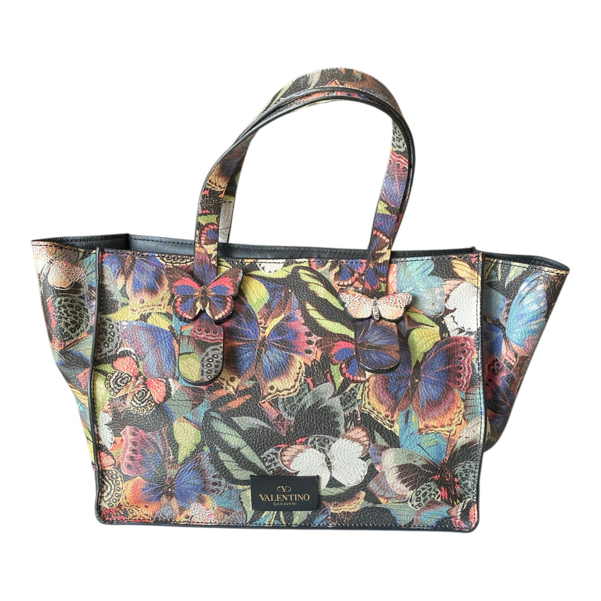 Valentino Garavani Butterfly Camouflage Leather Tote Bag – Multicolor