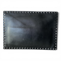 Valentino Garavani Rockstud Envelope Clutch – Black Leather