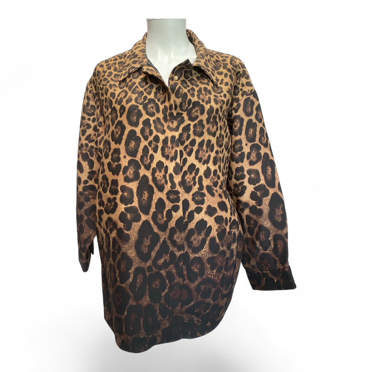 Valentino Garavani Leopard-Print Shirt Jacket – No Size Tag