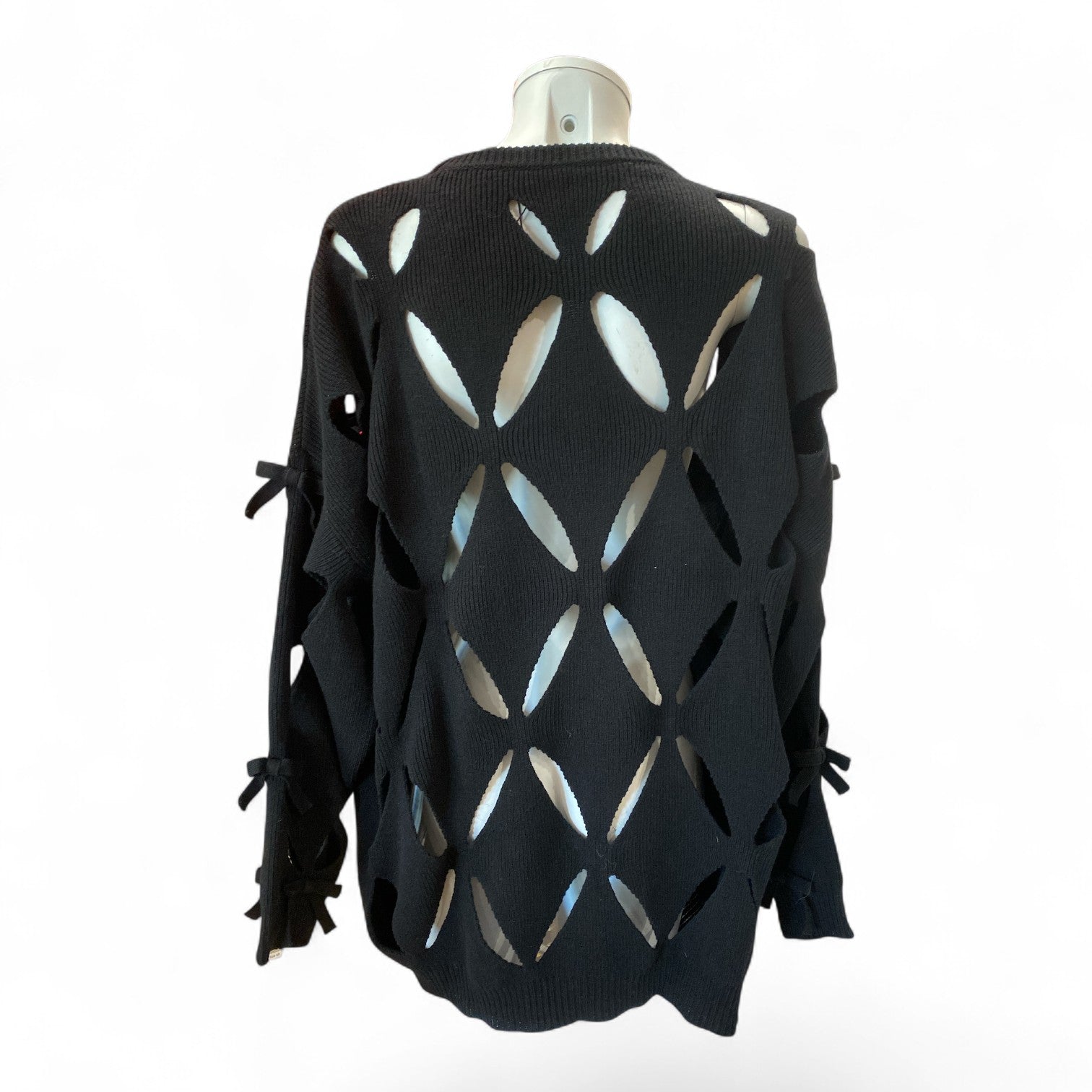 Valentino Garavani Cutout Bow Wool Sweater – Size Small