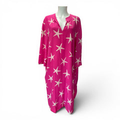 Valentino Printed Silk Kaftan with Starfish Print – Size 50