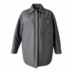 Valentino VLogo Nylon Shirt Jacket – Black – Size 44