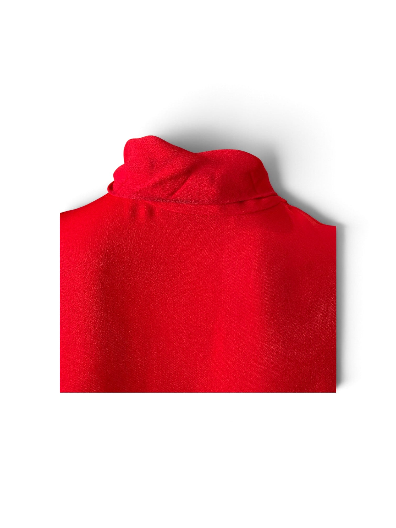 Valentino Red Silk Tie-Neck Blouse – Size 40