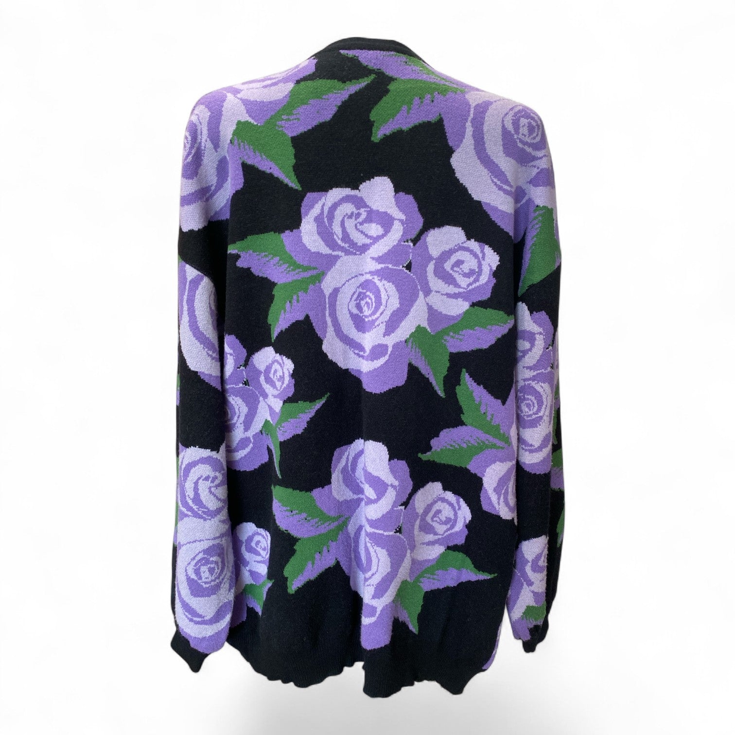 Vassia Kostara Purple Rose Cardigan – One Size