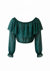 Vassia Kostara Floral Crop Top - No Size
