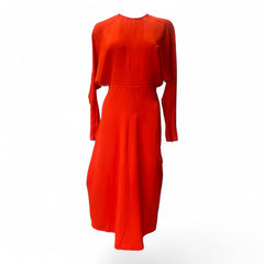 Victoria Beckham Dolman Midi Dress – Orange – Size UK 6