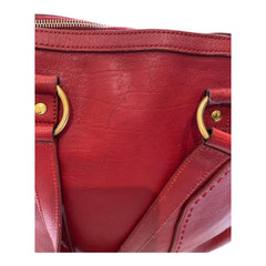 Yves Saint Laurent Red Muse Leather Handbag