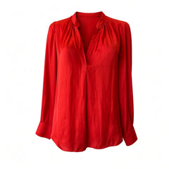 Zadig & Voltaire Satin Blouse – Red – Small