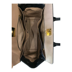 Zagliani Gatsby Python Tote Bag – Black & White