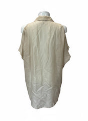 Zeus + Dione Beige Linen Blouse – Size 38