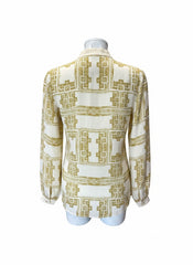 Zeus + Dione Cream & Gold Blouse – Size 38