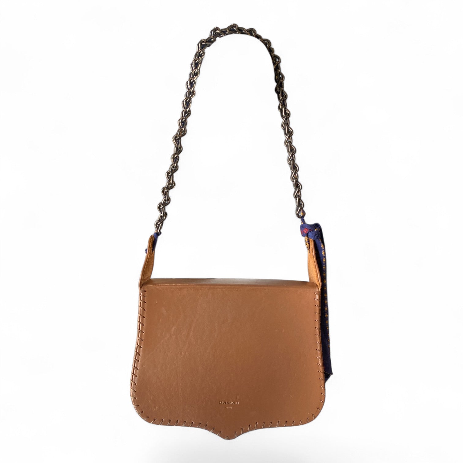 Zeus + Dione Brown Leather Crossbody Bag