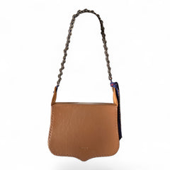 Zeus + Dione Brown Leather Crossbody Bag