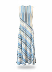 Zeus + Dione Striped Blue & White Maxi Dress – Size 38