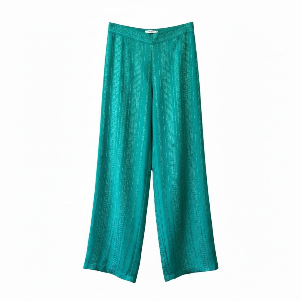 Zeus + Dione Green Wide-Leg Pants – Size 36