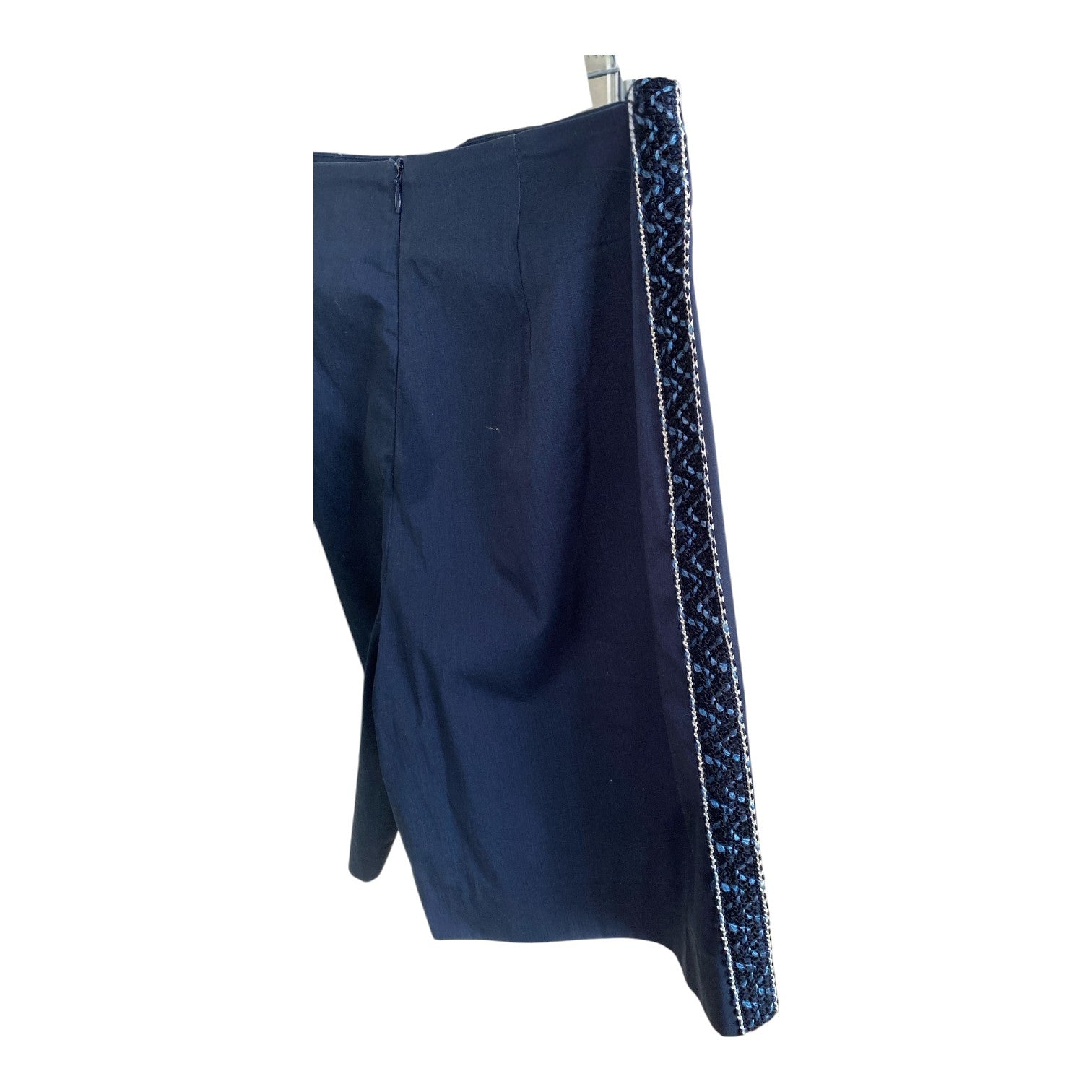 Zeus + Dione Navy Shorts with Embroidered Sides – Size 36