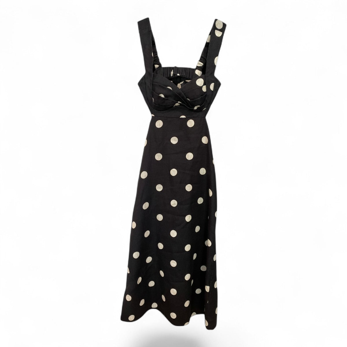 Zimmermann Polka Dot Midi Dress – Black & Ivory